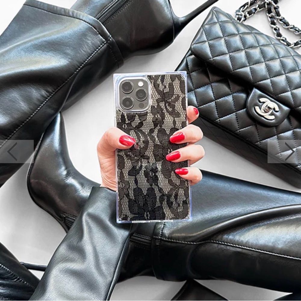 Black Lace iPhone 15 Pro Case